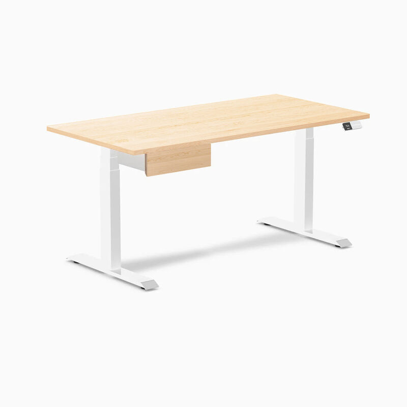 Desky Dual Hardwood Standing Desk With Drawer image number 0