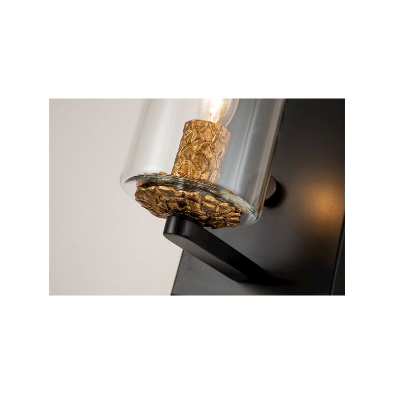 Lucas McKearn Bolivar 1-Light Wall Sconce in Matte Black