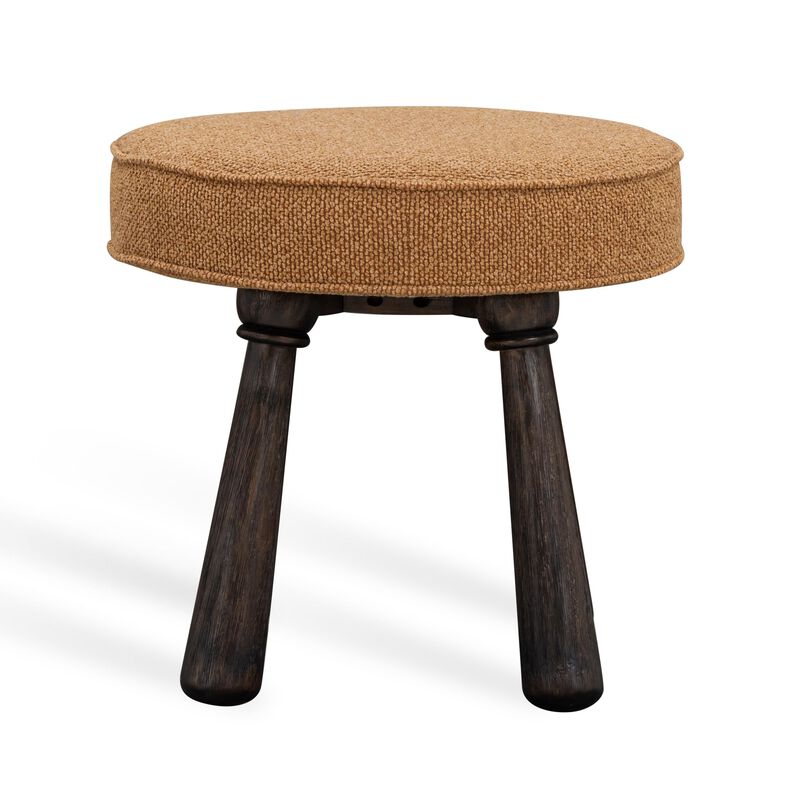 TOV Furniture Pookie Golden Brown Heavy Texture Fabric Stool image number 2