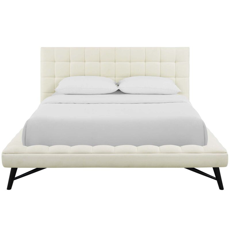 Modway - Julia Queen Biscuit Tufted Upholstered Fabric Platform Bed image number 4