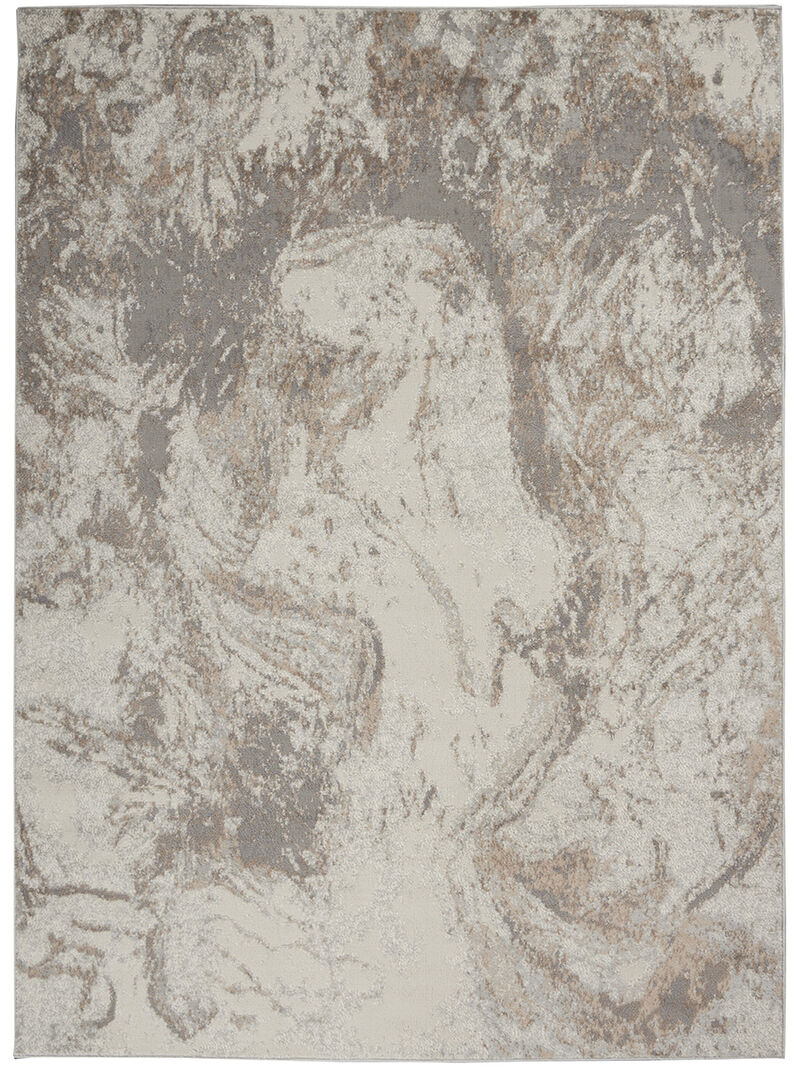 Elation ETN02 Ivory/Gray 4' x 6' Rug