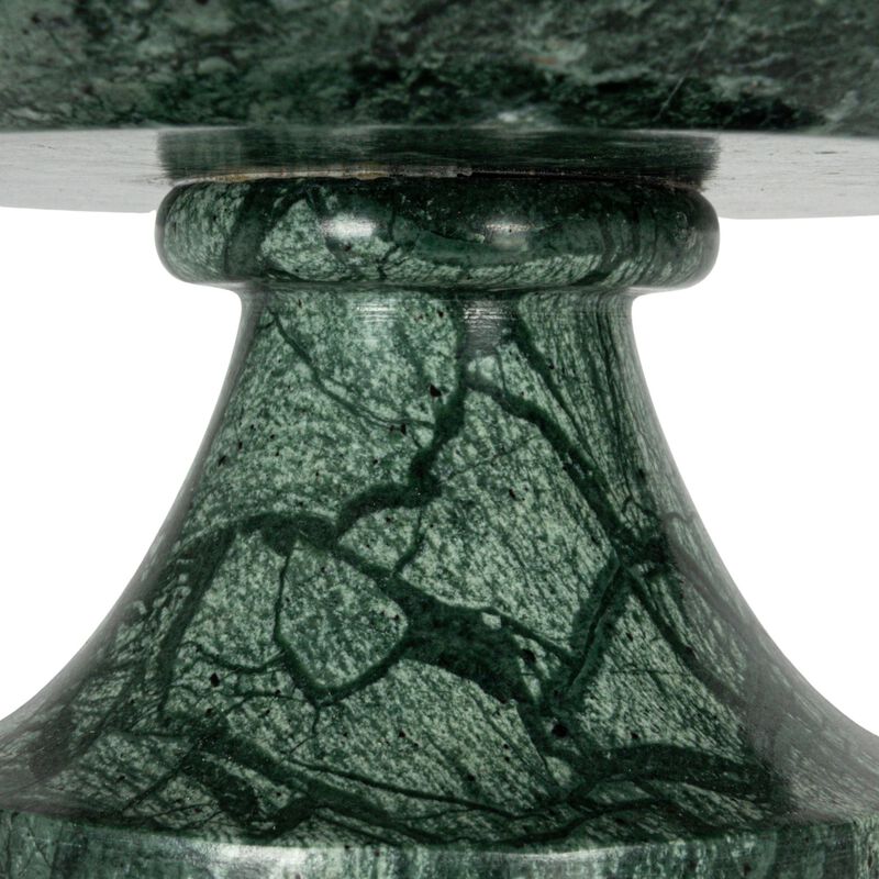 Marble Footed Pedestal Bowl, Green image number 5