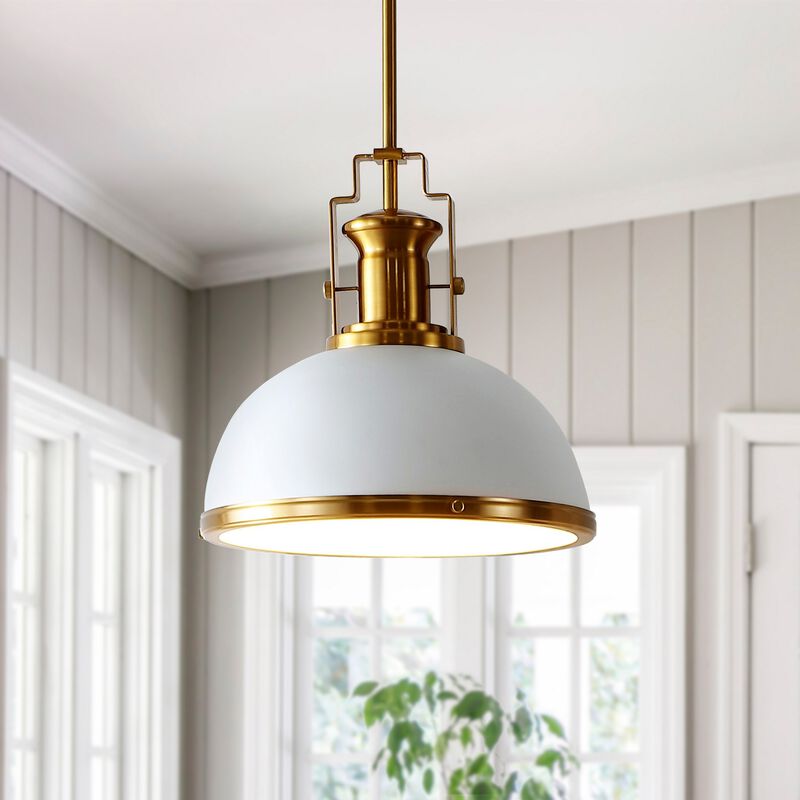 Homer Modern Industrial Iron LED Dome Pendant image number 3