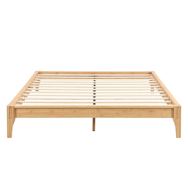 Merax  Solid Dry Bamboo Wood Platform Bed