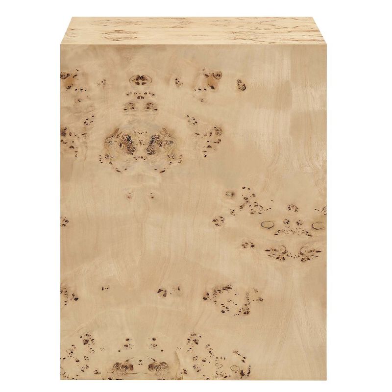 Cosmos 16" Square Burl Wood Side Table image number 4