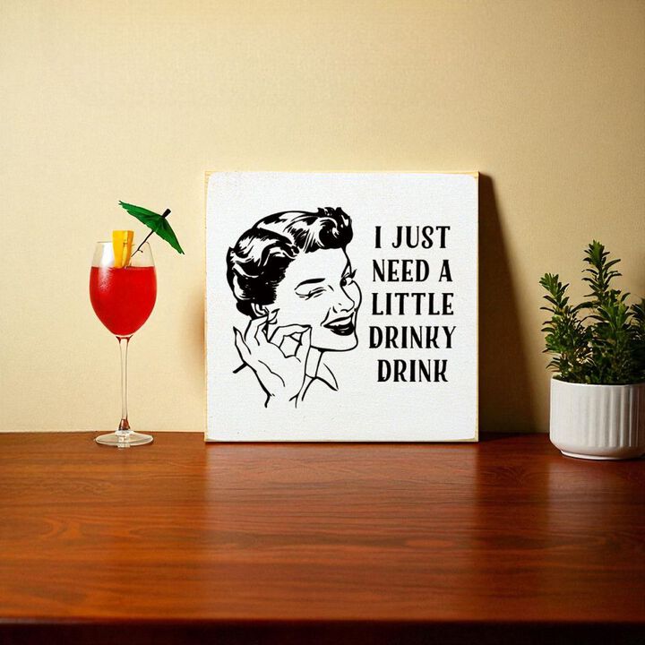 Rustic Funny Drink Saying Wood Sign for Bar or Kitchen Decor
