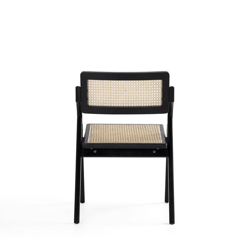 Lambinet Black Folding Dining Chairs (Set of 2)