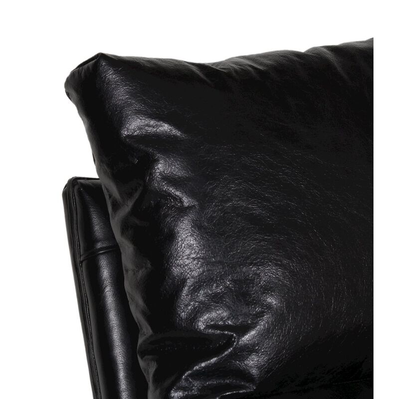 Porter Designs Eugene Top Grain Leather Accent Chair, Black image number 2