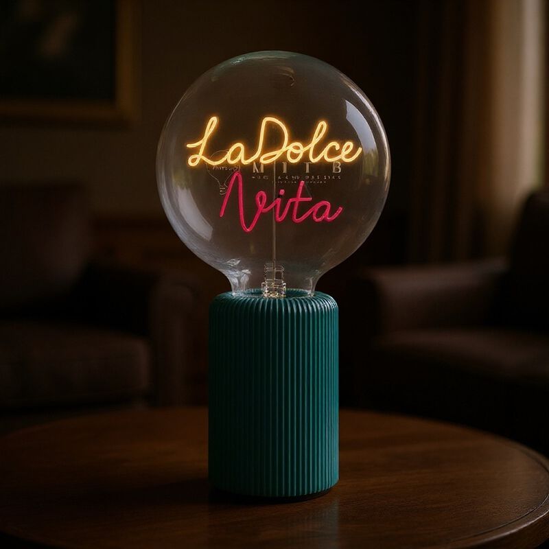 Bulb DOLCE VITA Amber/ Red with Base Table Lamp PORTABLE Pop image number 2