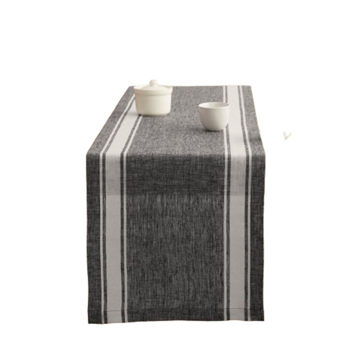Solino Home 100% Pure Linen Table Runner - Country Stripe