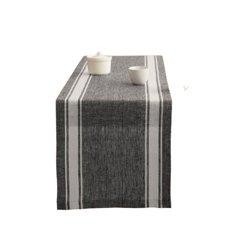 Solino Home 100% Pure Linen Table Runner - Country Stripe