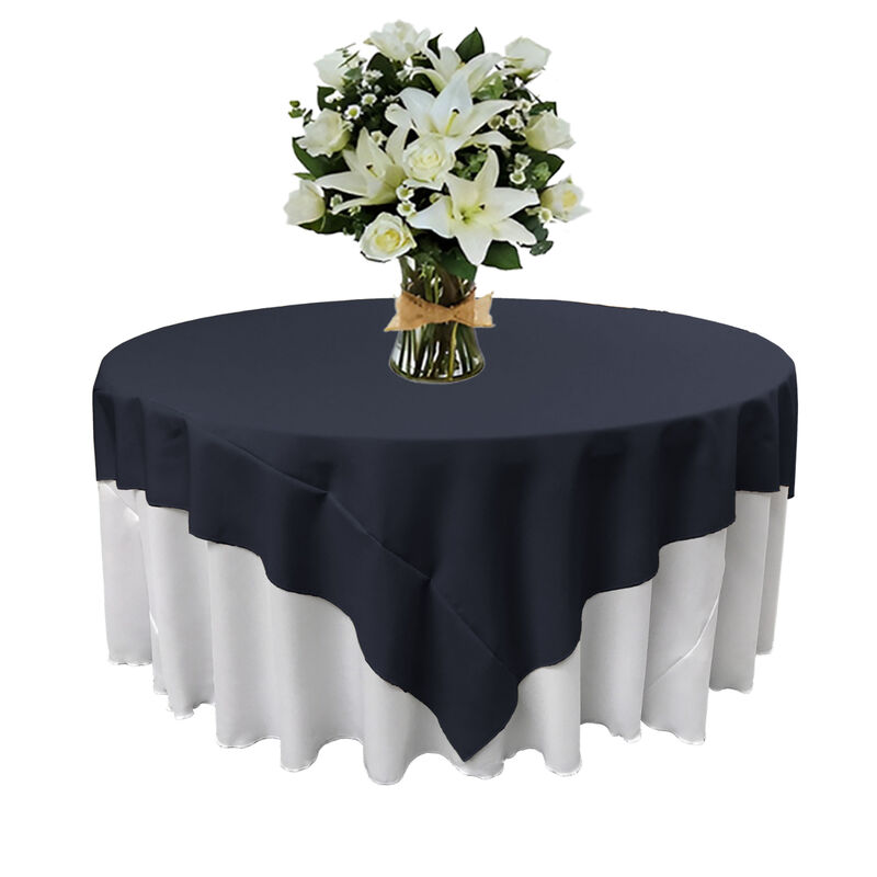 90-Inch Round Table Cover in Polyester Poplin for Home or Event Use image number 2