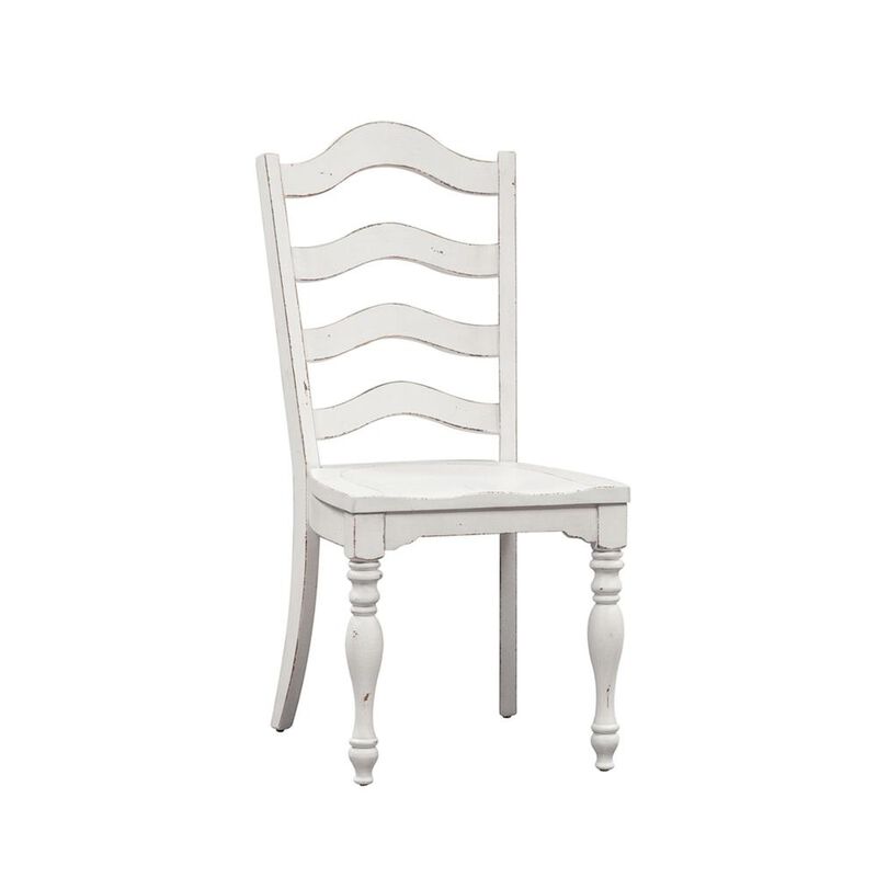 Liberty Furniture Magnolia Manor Ladder Back Side Chair (RTA) in Antique White image number 1