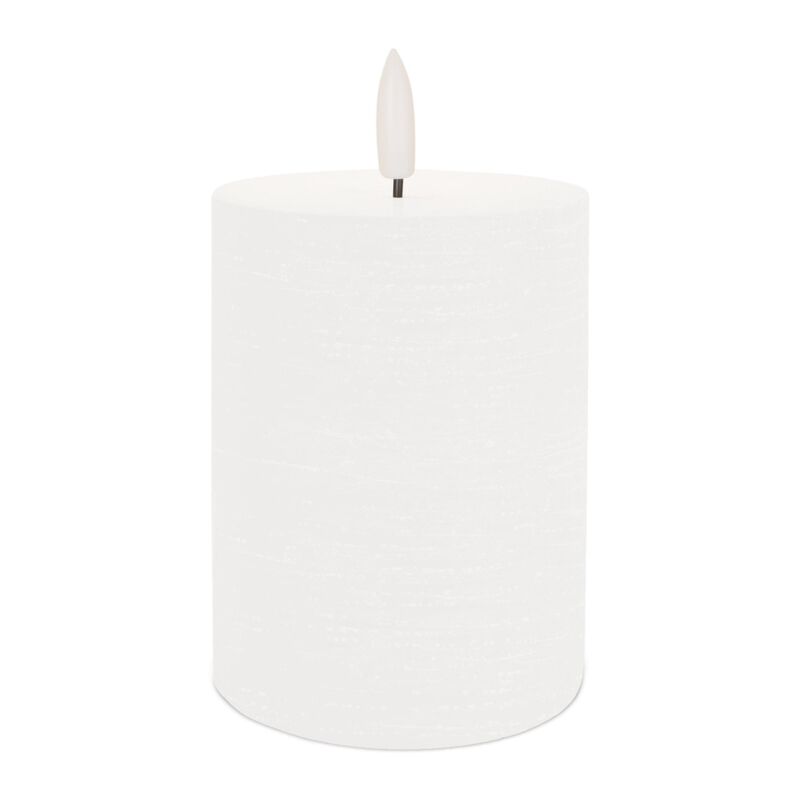HomeRoots Set of Two Unscented Candle Flameless Pillar Candles image number 2