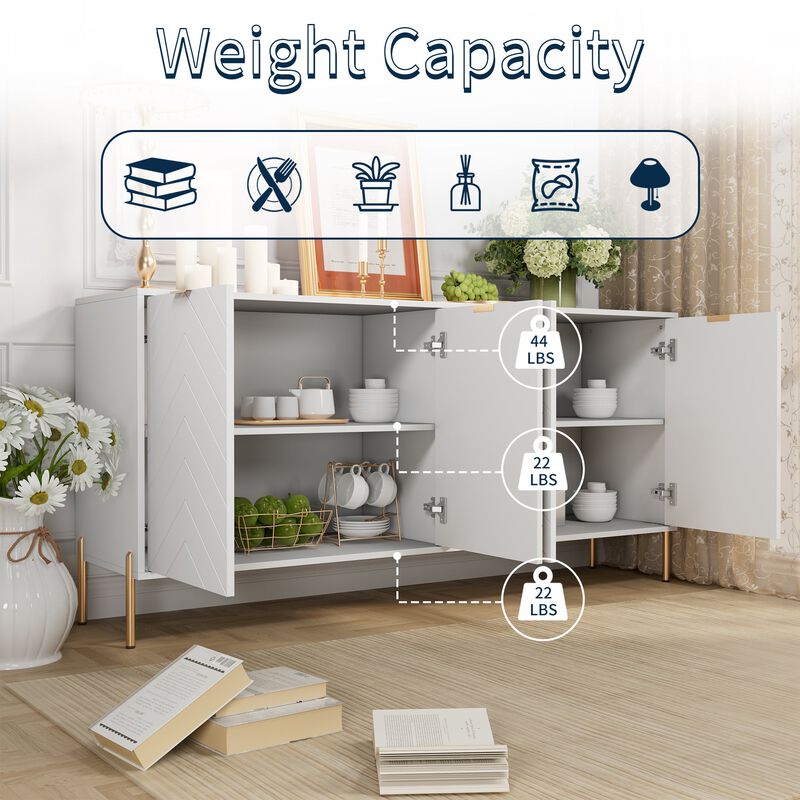 4-Door Accent Cabinet More Large Storage Cabinet