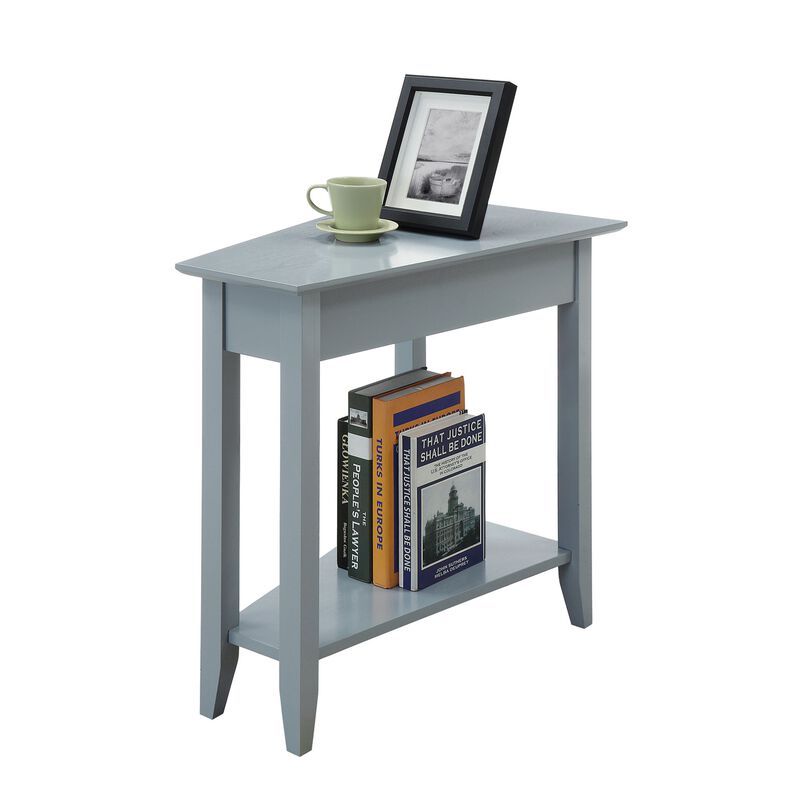 Convenience Concepts American Heritage Wedge End Table, 24"L x 16"W x 24"H, Gray