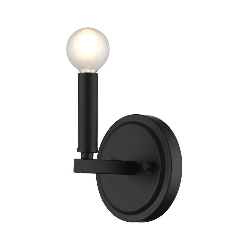 Hivvago One Light Matte Black Wall Sconce