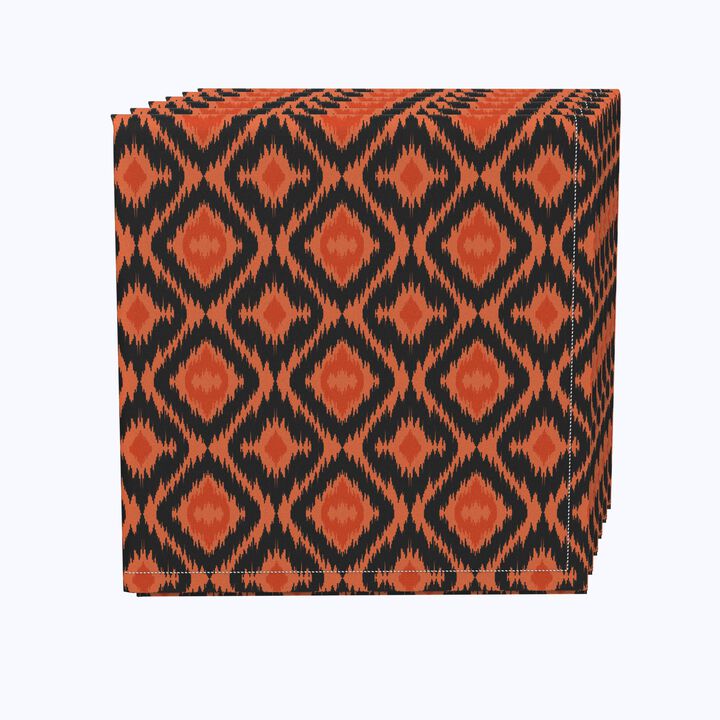 Fabric Textile Products, Inc. Napkin Set, 100% Polyester, Set of 4, Ikat Halloween