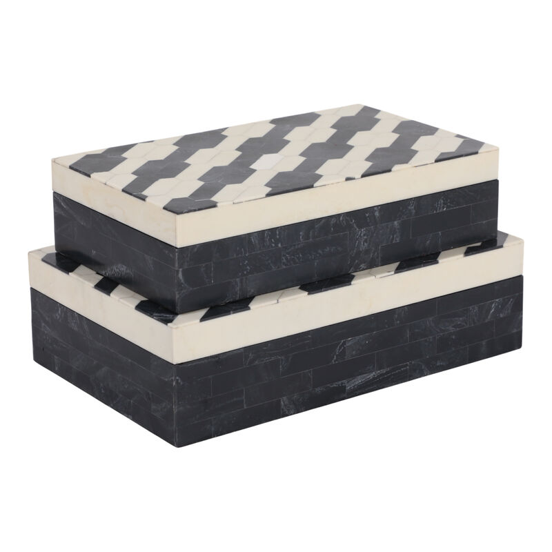 Geo Chain Pattern Resin Boxes image number 4