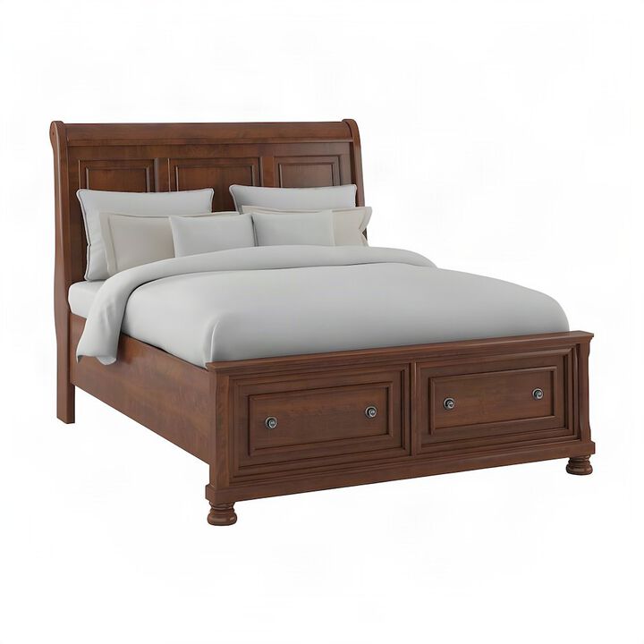 FurniFact Queen Sleigh Platform Bed Frame with Storage Drawers, Headboard