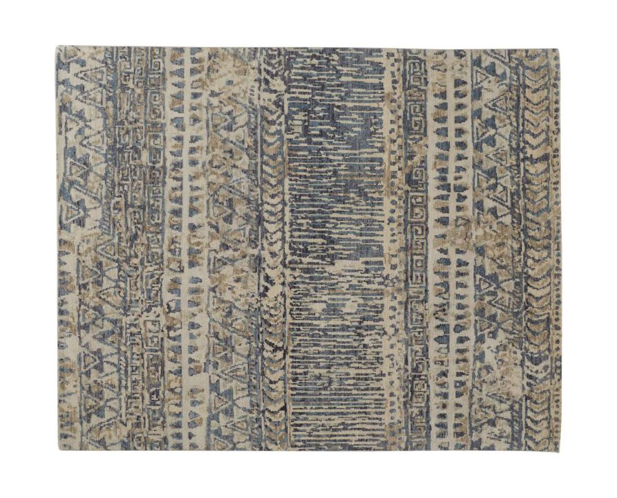 HomeRoots Wool Geometric Hand Knotted Area Rug