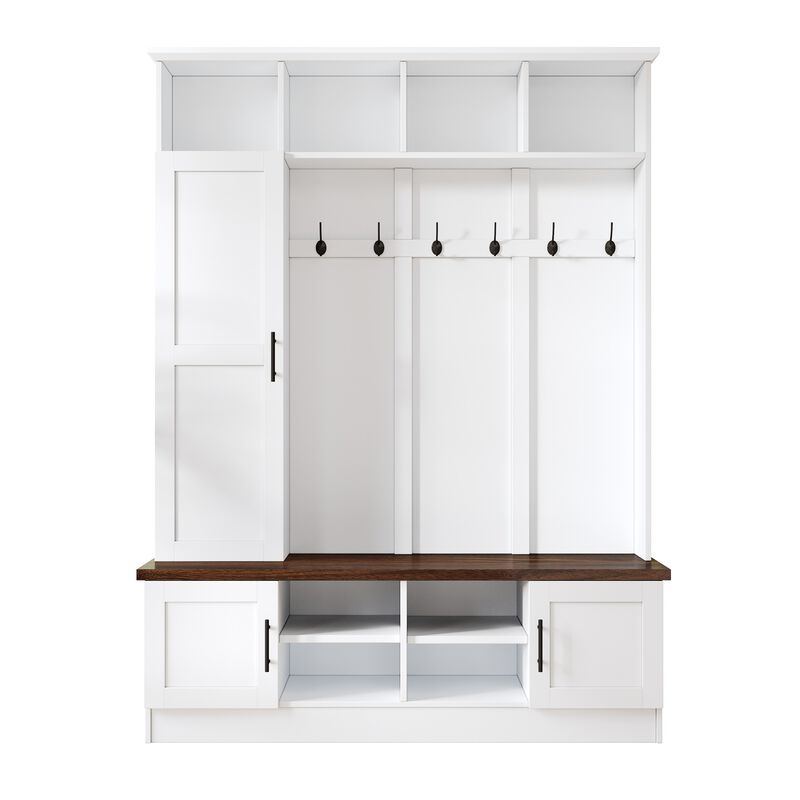 Merax Versatile Entryway Hall Tree with Storage Bench