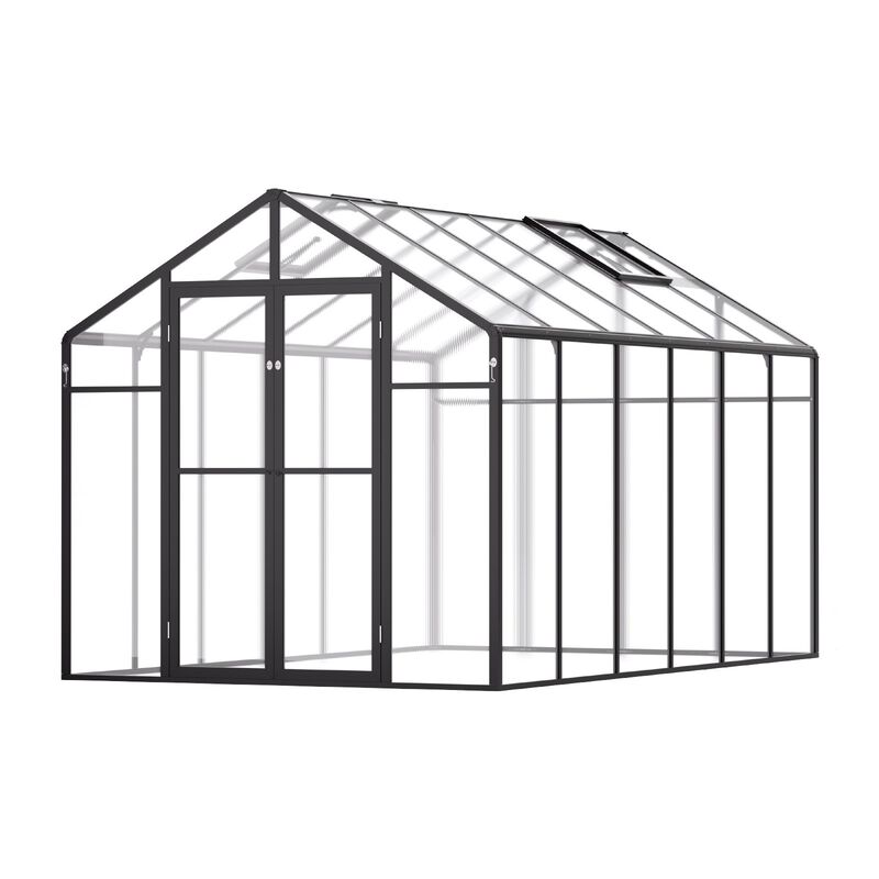 Polycarbonate Garden Greenhouse – All-Weather Outdoor Plant Shelter with Sturdy Aluminum Frame