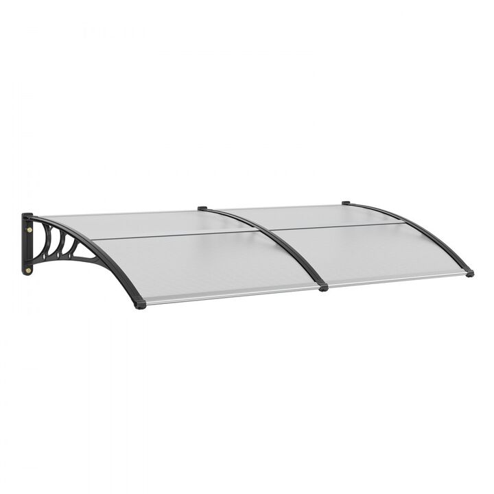 Window Awning Canopy with Polycarbonate Cover for All-Weather Protection