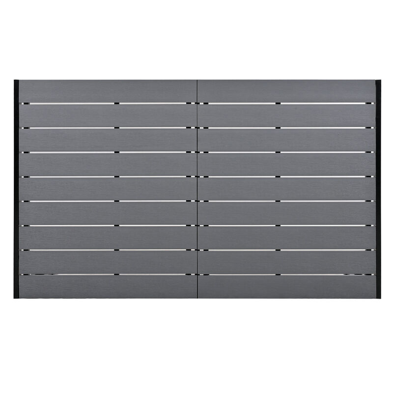 Merax Modern Outdoor  Dining Table Set with 6 Chairs