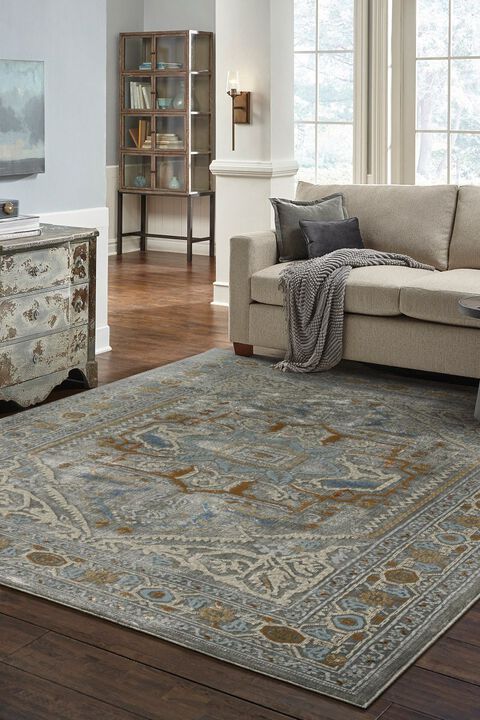 Ellington ELL05 Grey 2'3" x 7'6" Runner Rug