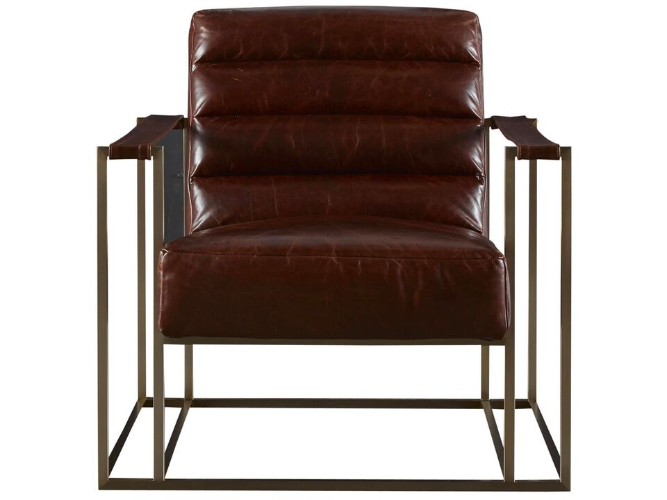 Jensen Accent Chair-Brown Leather