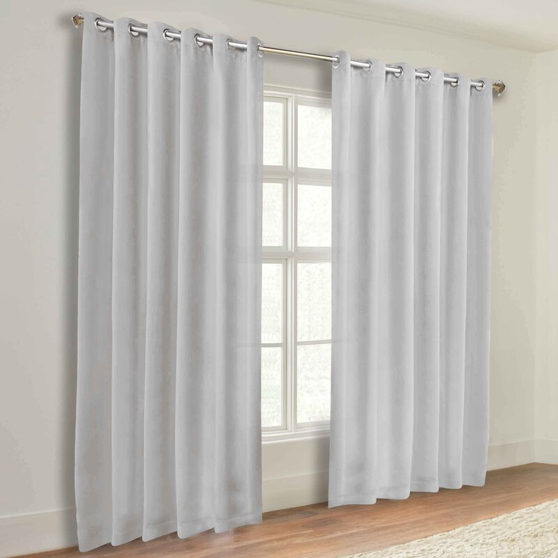 Modern Solid Blackout Curtain Panels Set of 2 Room Darkening Drapes image number 2