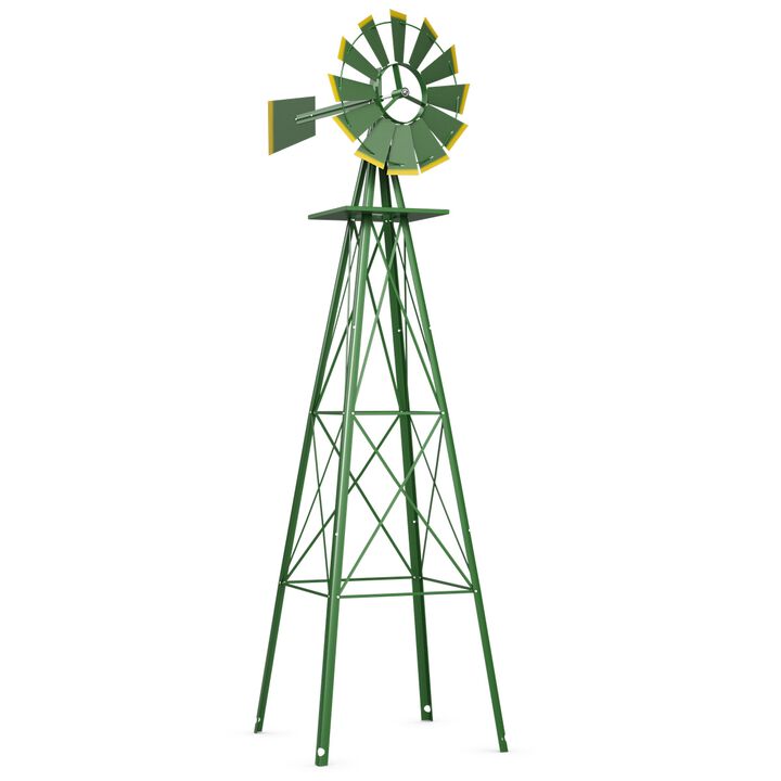Tall Garden Ornamental Windmill Steel Yard Decor for Outdoor Space