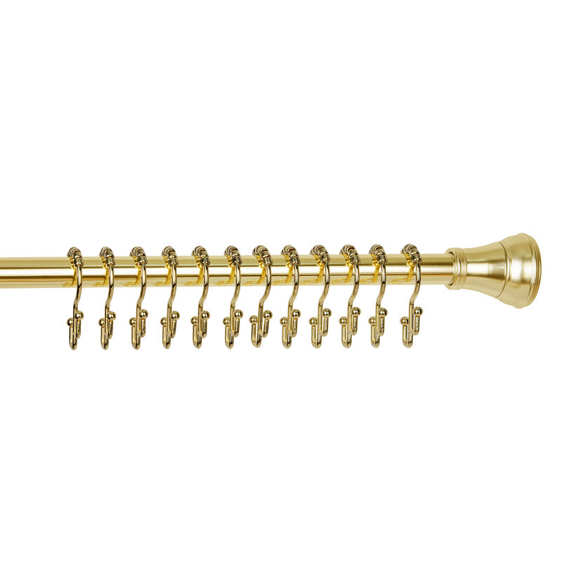 12-Piece Resistant Stepped Metal Double Shower Curtain Hooks image number 2