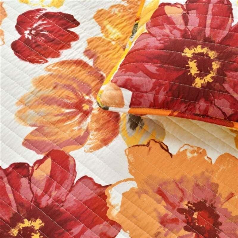 Soft Flowers Quilt Set Lightweight Microfiber Bedding for Comfortable Sleep