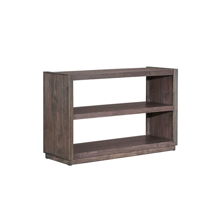 Liberty Furniture Modern Edge Sofa Table for Living Room Storage Display - Caffe Brown