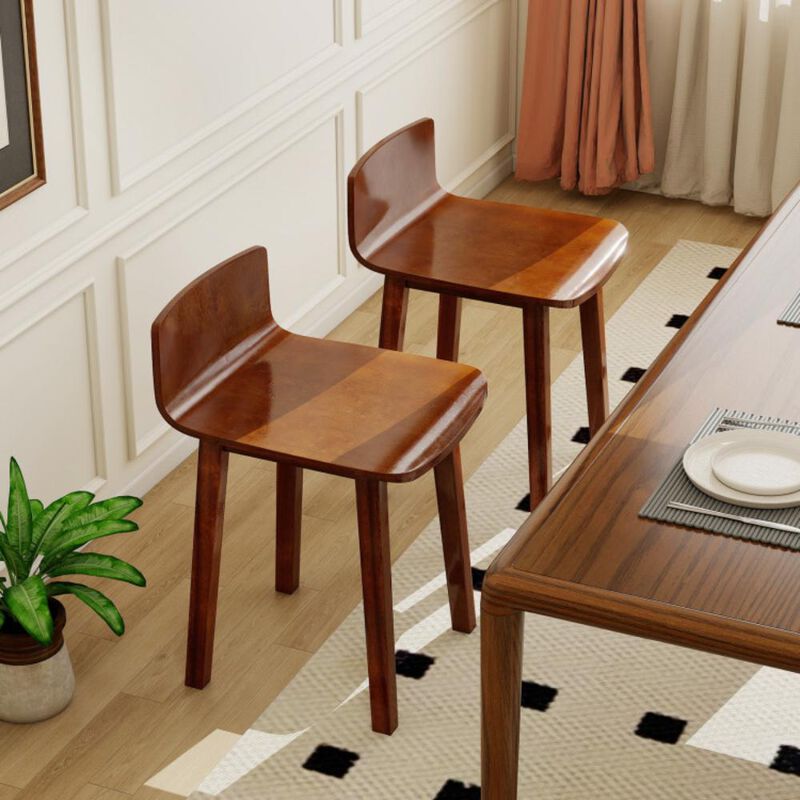 Hivvago Wood Dining Chair Set of 2 Farmhouse Kitchen Dining Room Chairs Mid-Century Modern Armless Side Chairs