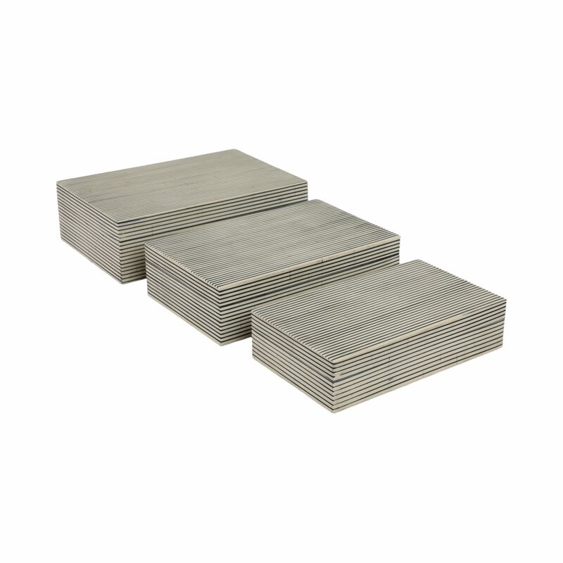 Resin S/3 Ridged Boxes, White image number 3