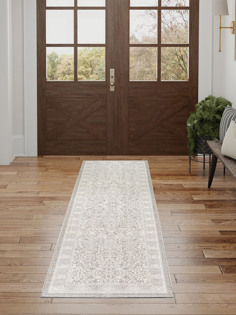 Eco Cycle ECY01 Silver/Ivory 2'2" x 7'6 Rug