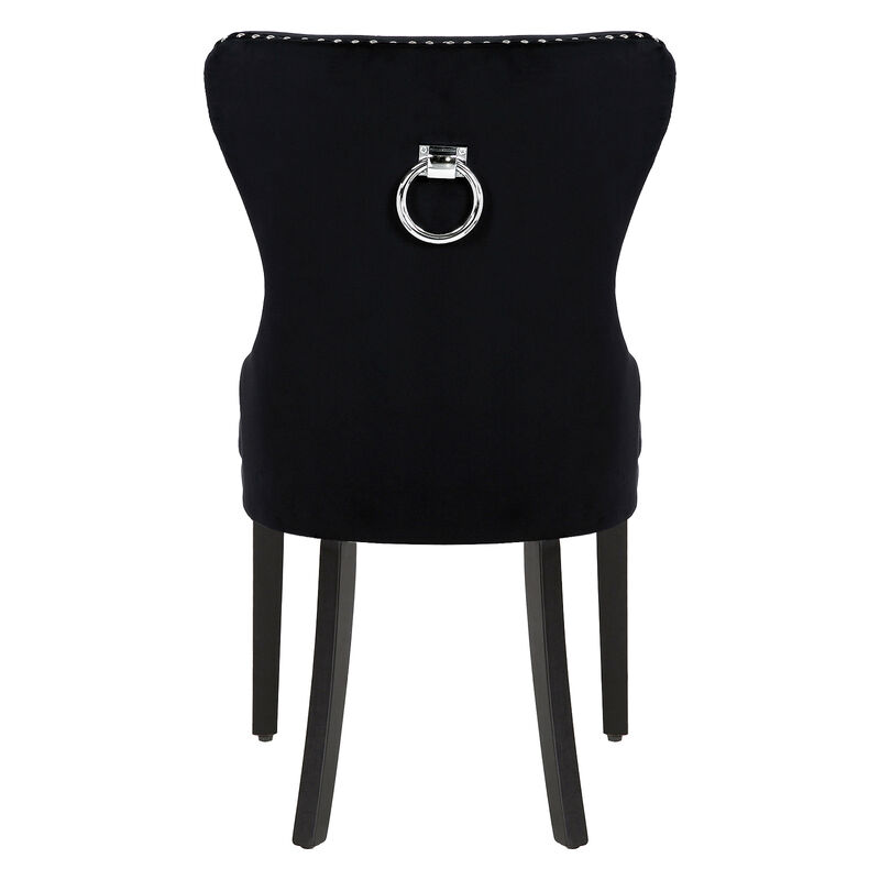 WestinTrends Velvet Upholstered Tufted Dining Chairs (Set of 4)
