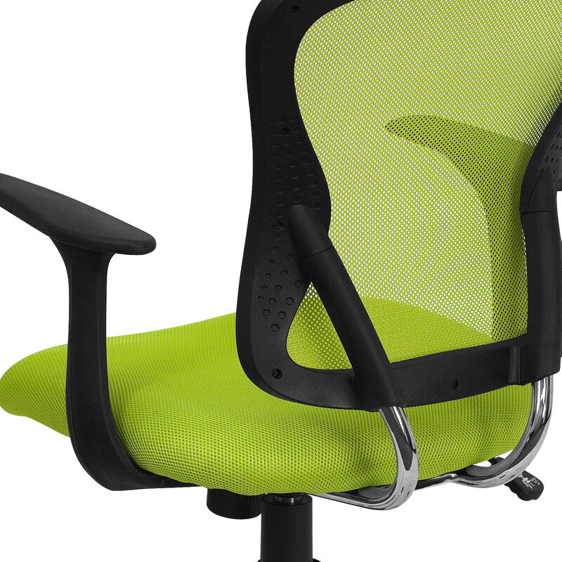 Alfred Mid-Back Dark Gray Mesh Swivel Task Office Chair with Chrome Base and Arms image number 7