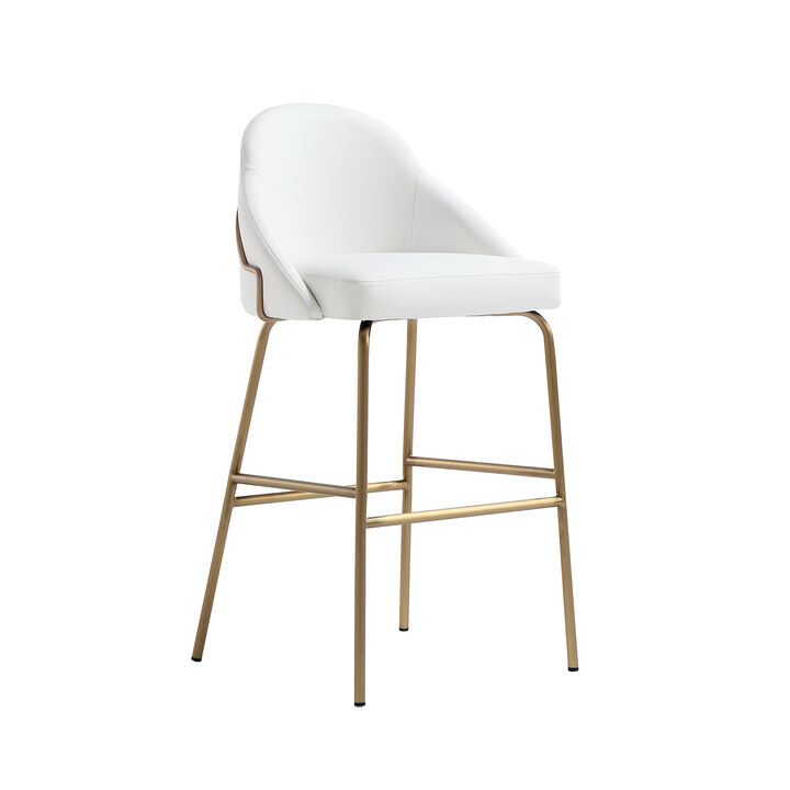Gracie Barstools in White and Gold (Set of 3)