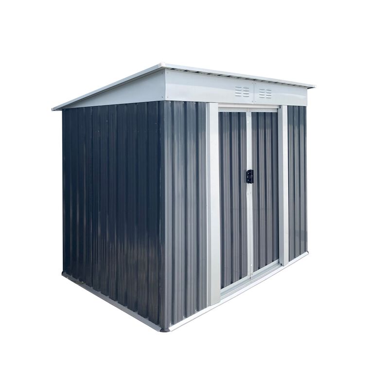 MONDAWE Outdoor Storage Sheds 6FTx4FT Pent Roof with Aluminum Alloy Frame