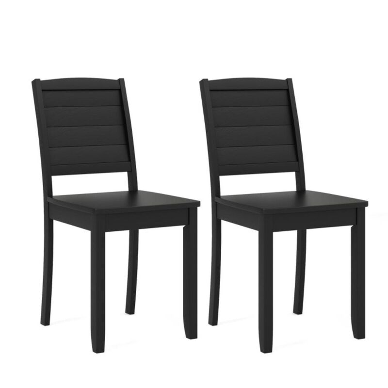 Hivvago Wood Dining Chair Set of 2 Armless Kitchen Chairs with Rubber Wood Legs
