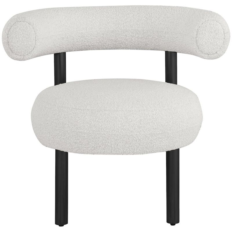 Meridian Furniture Bordeaux Cream Boucle Fabric Accent Chair