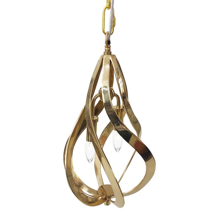 Ribbons of Brass Two-Light Pendant