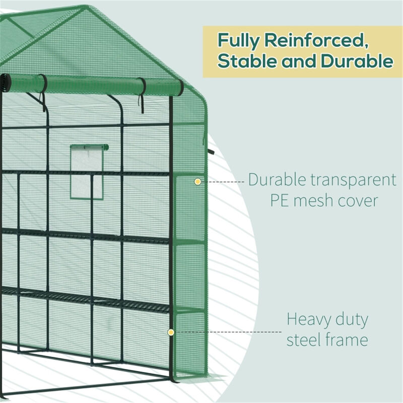 Compact Walk-In Greenhouse for Indoor & Outdoor Gardening