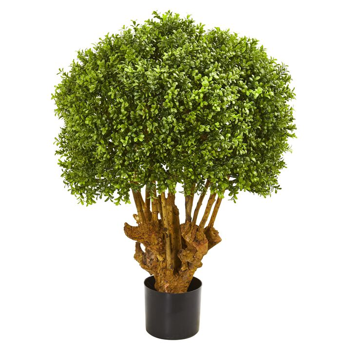HomPlanti 3 Feet Boxwood Artificial Topiary Tree