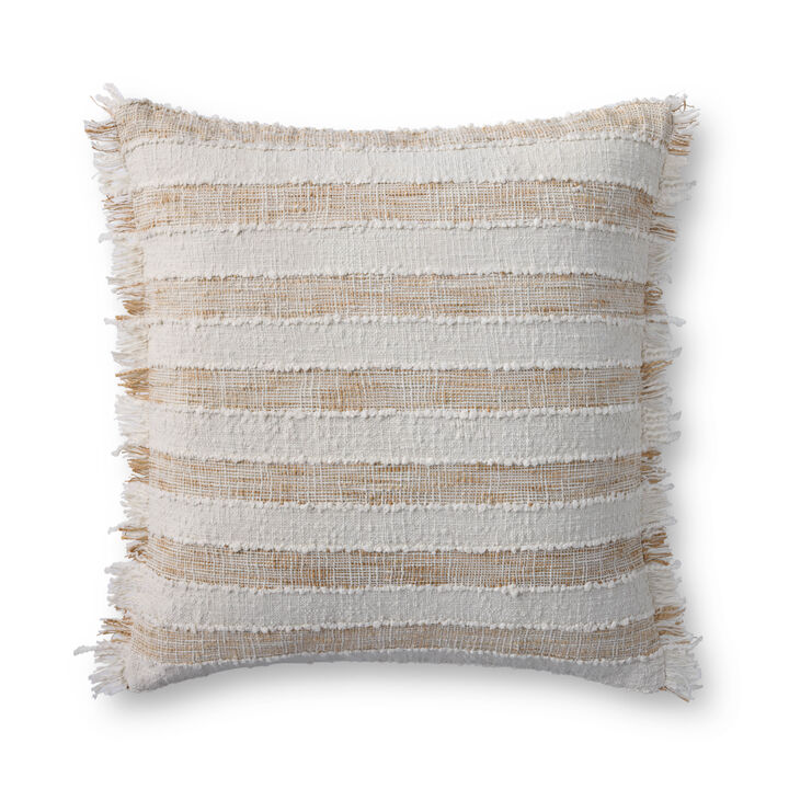 PLL0134 Beige/Ivory 22''x22'' Cover Only Pillow