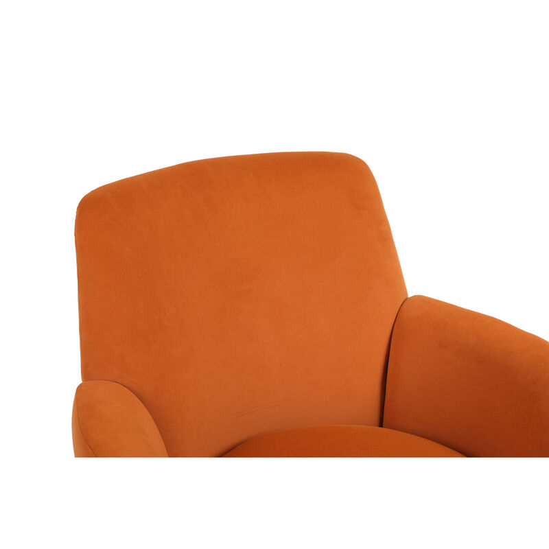 Streamdale Orange Velvet Swivel Accent Chair image number 6